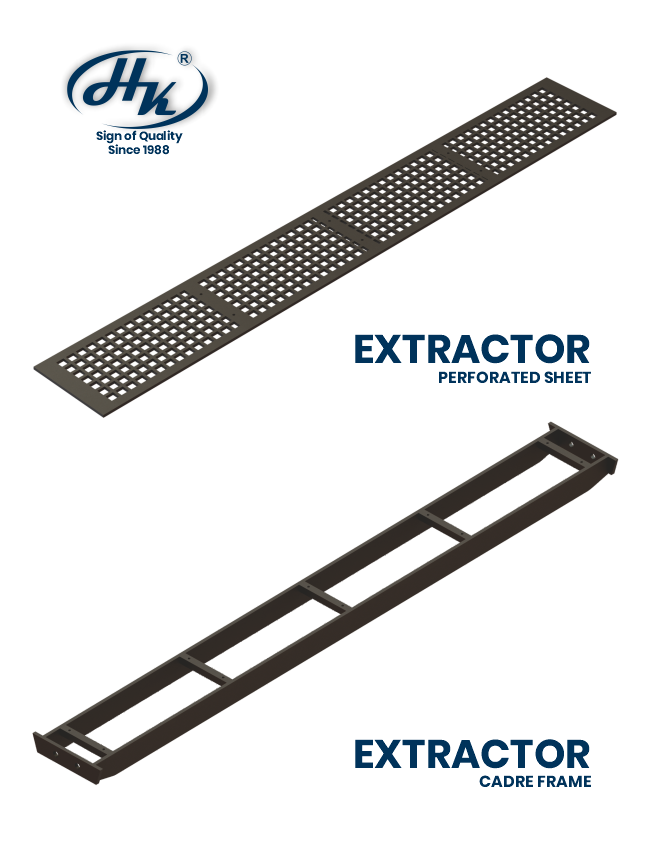 Extractor Cadre Frame and Perforated Sheet